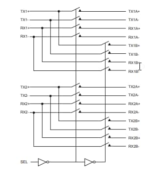 Block Diagram - Diodes Incorporated PI5USB30213 USB 3.1 Switch with I²C Control Block Diagram - Diodes Incorporated PI5USB30213 USB 3.1 Switch with I²C Control